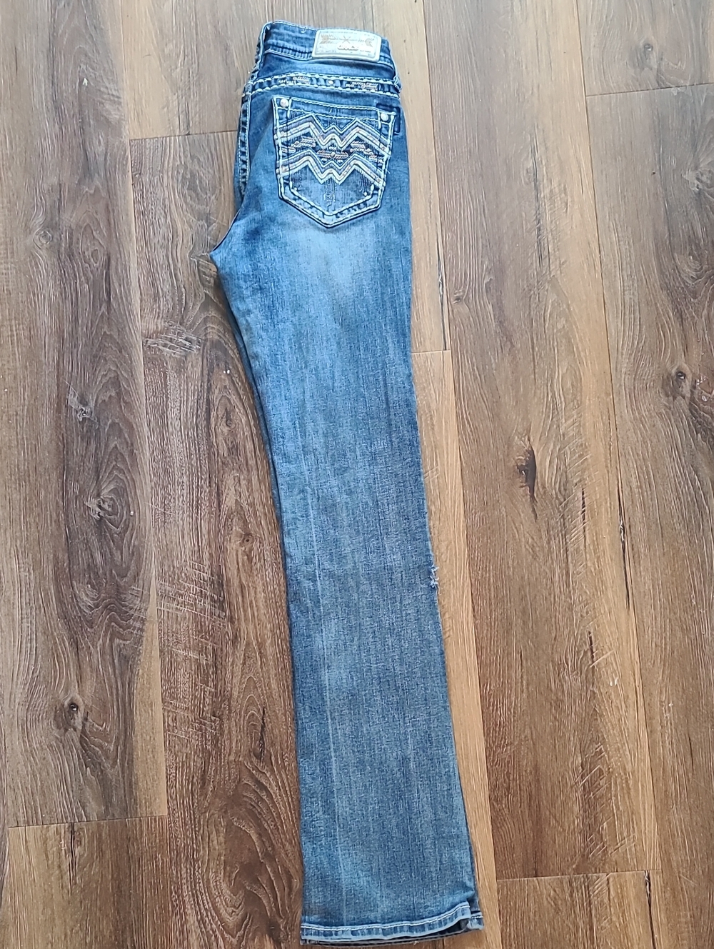 Grace Bootcut Jeans in Faded Blue Wash